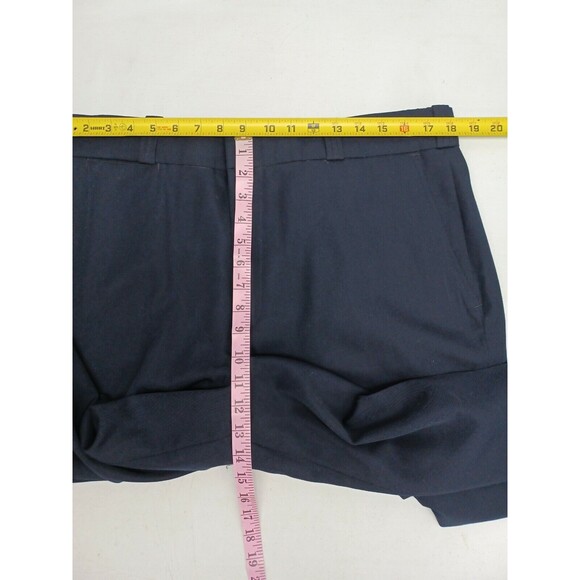 Vtg HPI Signature Collection Dress Pants Mens 38 Regular NavyBlue Undone Hem - Picture 9 of 12